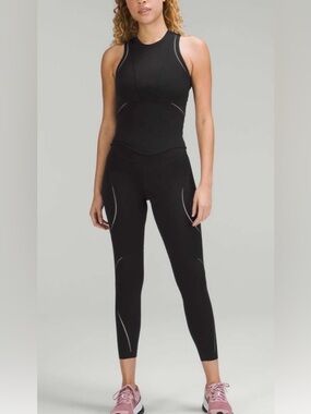 Lululemon Base Pace High-Rise Reflective Tight 25", size 6, black
